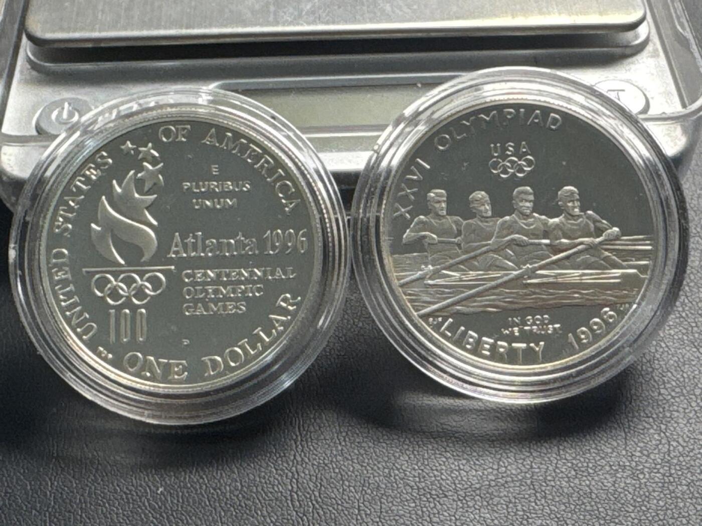 ❤️【币观天下】❤️ 第344期钱币秒杀拍卖场- 2026.3.6周五晚上6点半场 长期征集拍品  1996 美国 亚特兰大奥运会套装【精制】两枚银币