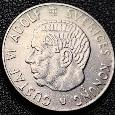 泉币菌-第207场-拍品多 请提前出价 - 瑞典1970年1克朗铜镍币，古斯塔夫六世国王，25mm