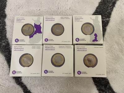 ❤️【币观天下】❤️ 第344期钱币秒杀拍卖场- 2026.3.13周五晚上6点半场 长期征集拍品  - 芬兰2012-2015属地5欧精制纪念币 全部原包装 6枚打包一起
