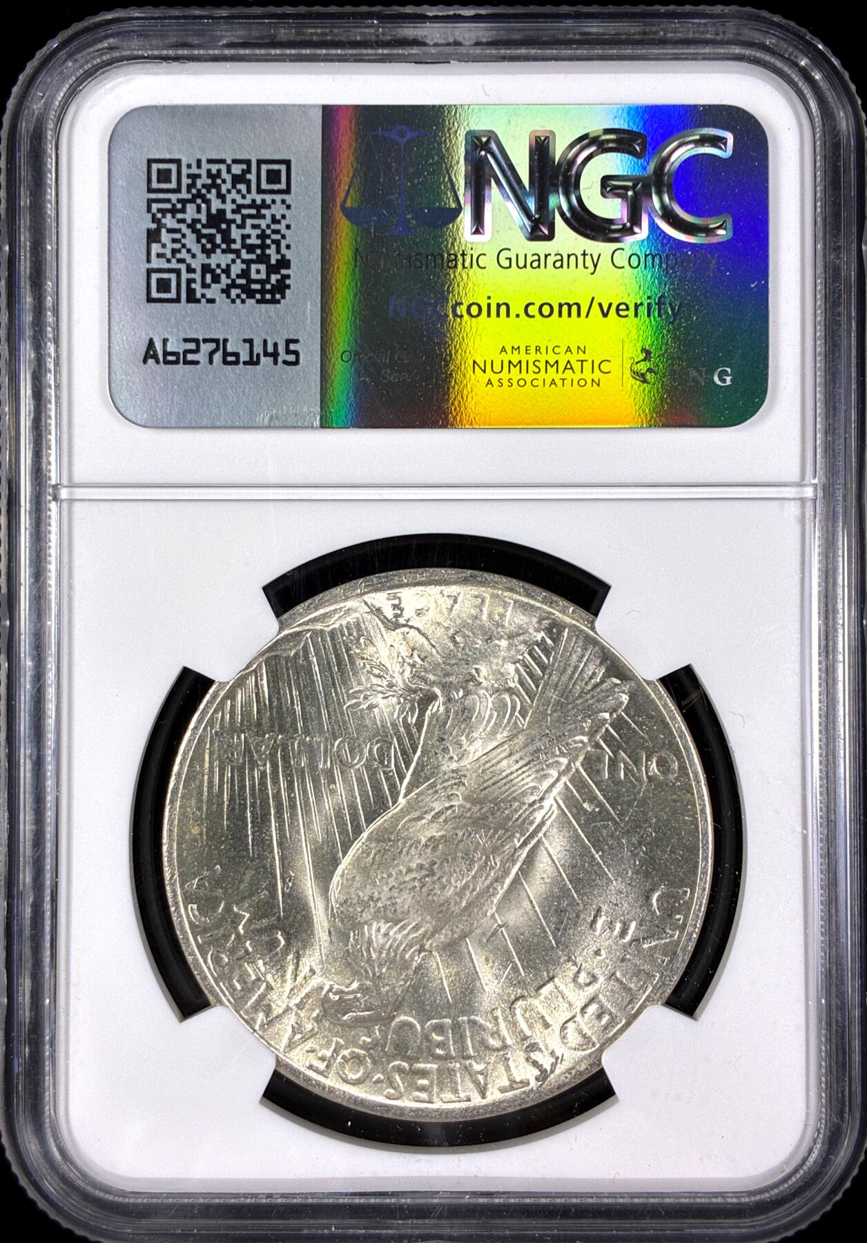 【雨安】【直播拍卖】【第0128期-评级币章】2026-03-14 周六 19:30 (金价1145, 银价22.39) [评级美洲] USA 美国 1美元 (1921-1935) 和平鸽 1923年  NGC-MS63