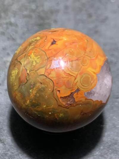 精美草花纹冰飘战国红玛瑙圆珠一颗！ - 精美草花纹冰飘战国红玛瑙圆珠一颗！