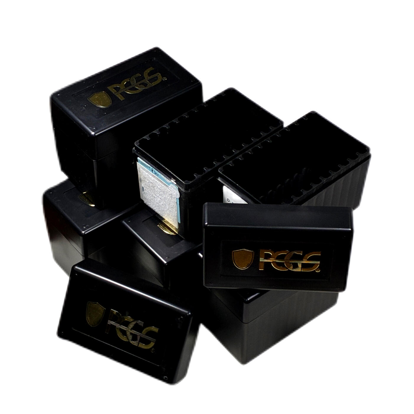 【雨安】【直播拍卖】【第0128期-评级币章】2026-03-14 周六 19:30 (金价1145, 银价22.39) [钱币周边] PCGS评级收纳盒小盒子6个