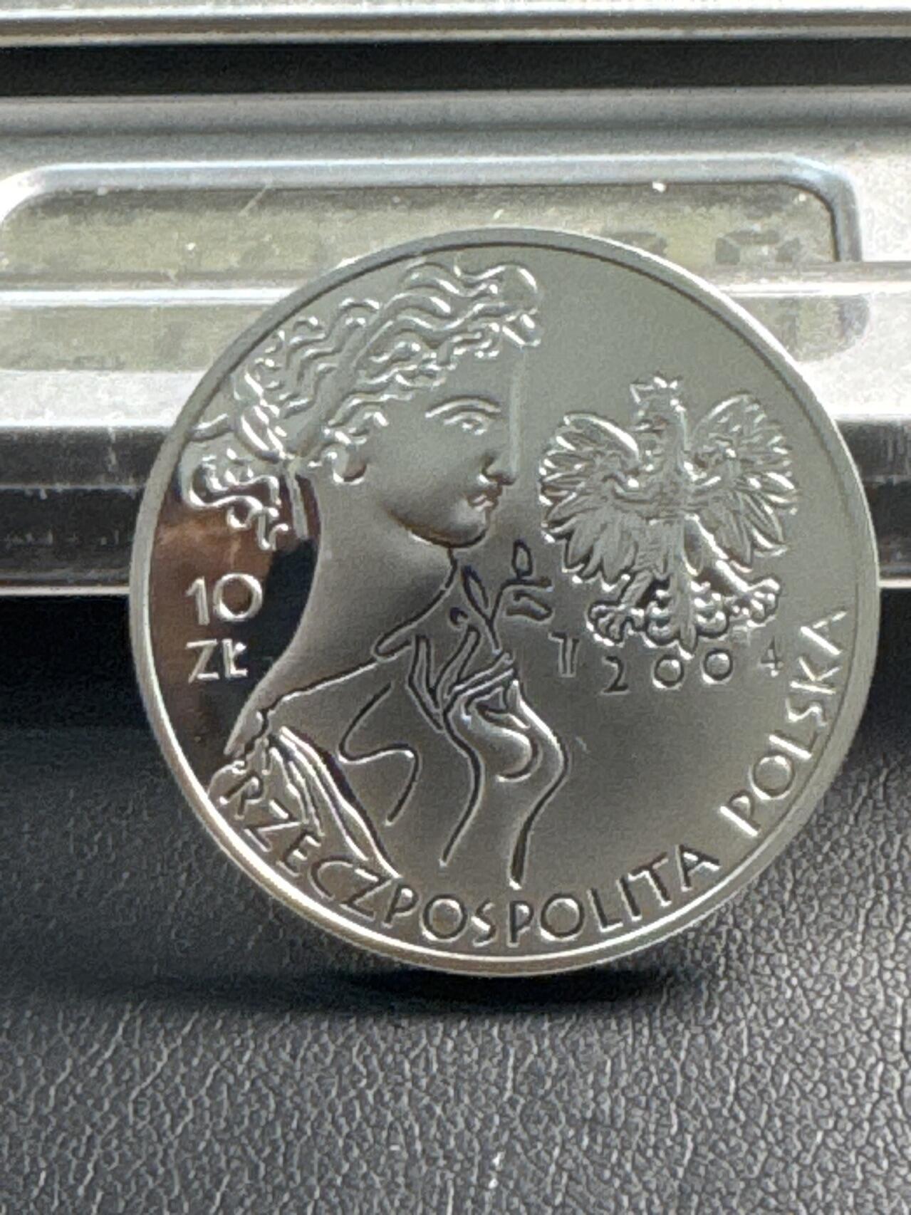 ❤️【币观天下】❤️ 第344期钱币秒杀拍卖场- 2026.3.6周五晚上6点半场 长期征集拍品  2004 波兰 雅典奥林匹克 10兹罗提【精制】银币