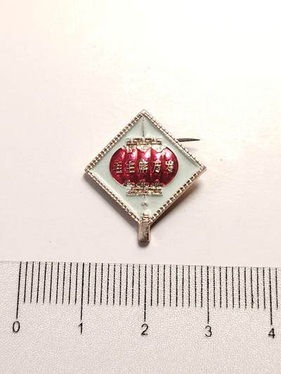 布加迪🐬～世界钱币(上海)🌾第 281 期 /  毛主席像章专拍 - 像章～小灯笼菱形章