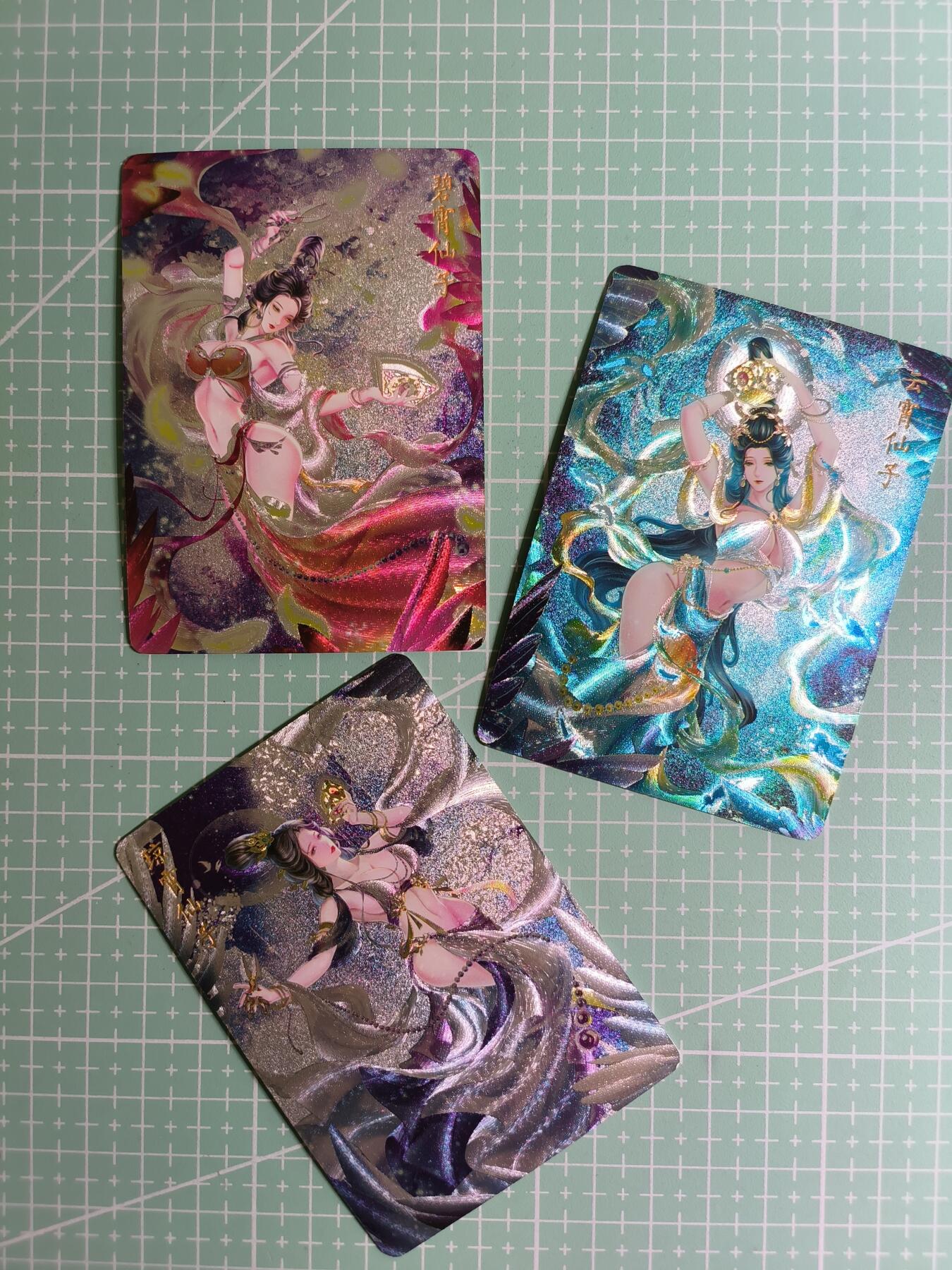 C先生卡牌 第24期  零抽层收拍品，送拍加微私聊 【粗闪】燎原文化×玲姐《解语花》三霄娘娘 3张