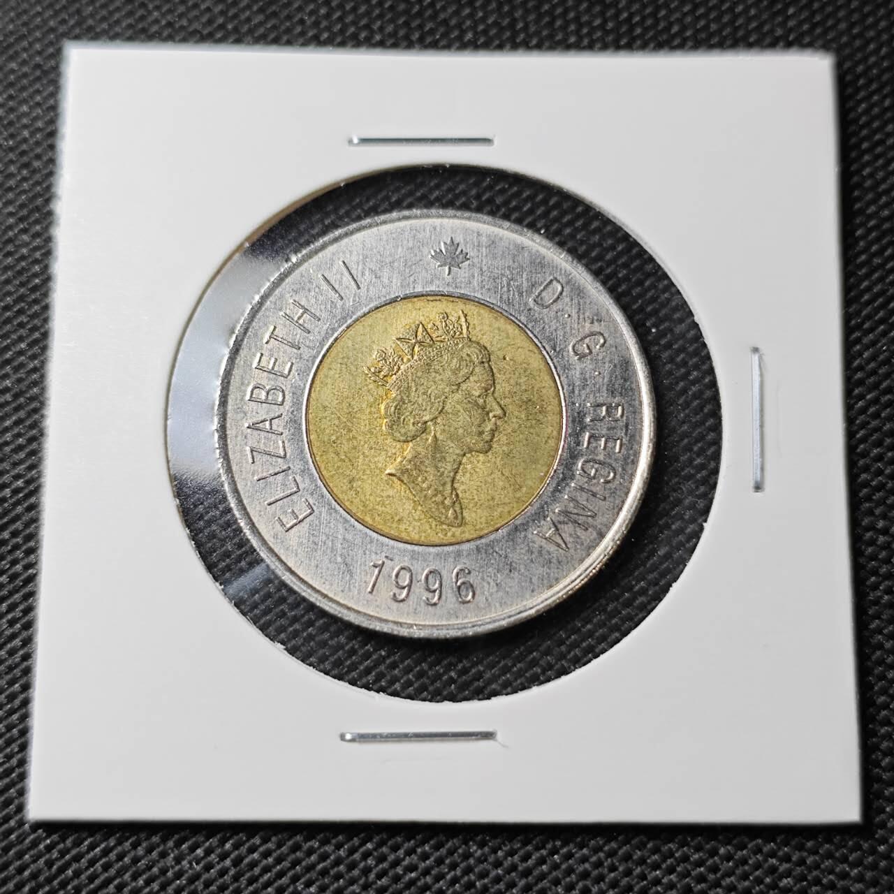 KK钱币收藏小铺   第405期 2月预留时间 周末发货  1996加拿大2元