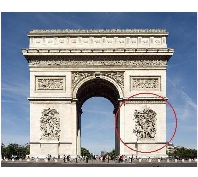 【艺术】法国艺术大章1900前后 凯旋门浮雕拿破仑出征 高浮雕精制大铜章 40×50MM