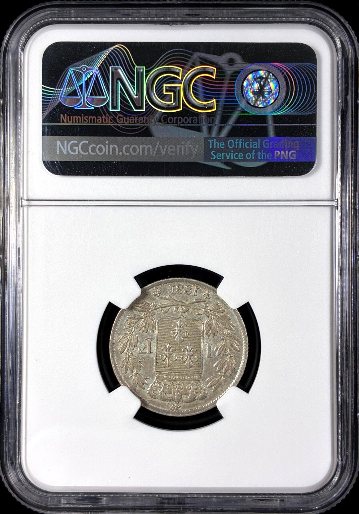 【雨安】【直播拍卖】【第0128期-评级币章】2026-03-14 周六 19:30 (金价1145, 银价22.39) [评级法国] France 法国 样币 Maz-0911 1法郎 1831年 亨利五世 银样  NGC-MS63