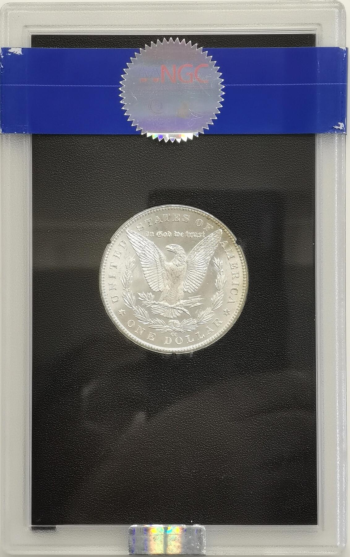 博洋堂世界钱币拍卖第164期（全场包邮） NGC MS65 美国1883 CC 摩根银币 稀有卡森厂 GSA绝版大封装 高分难得 车轮转光