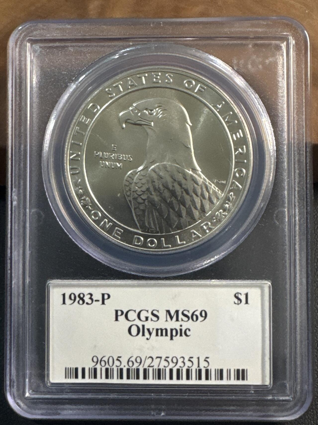 ❤️【币观天下】❤️ 第344期钱币秒杀拍卖场- 2026.3.6周五晚上6点半场 长期征集拍品  1983年美国奥运会链球纪念银币PCGS MS69