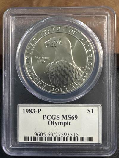 ❤️【币观天下】❤️ 第344期钱币秒杀拍卖场- 2026.3.6周五晚上6点半场 长期征集拍品  - 1983年美国奥运会链球纪念银币PCGS MS69
