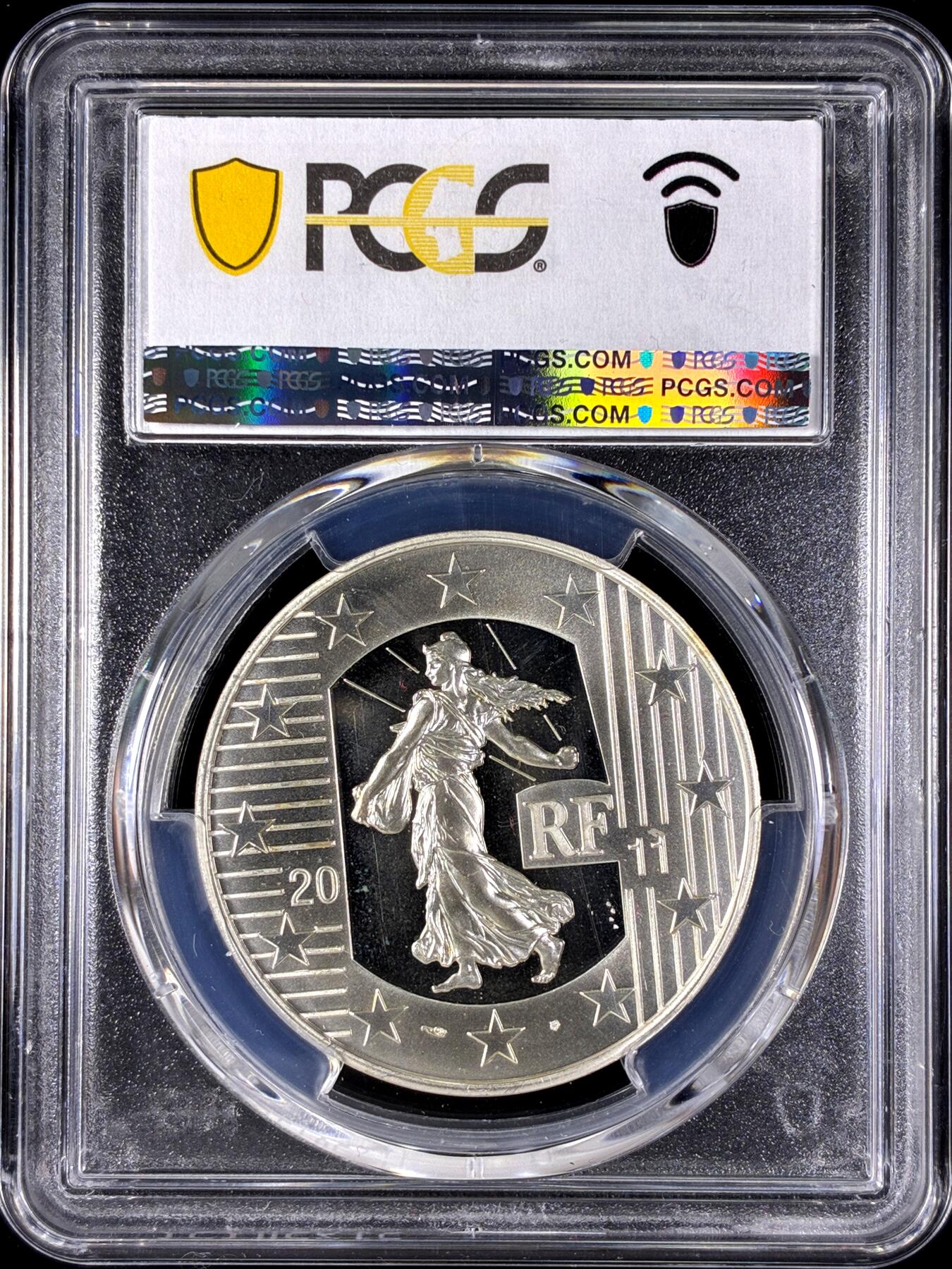 【雨安】【直播拍卖】【第0128期-评级币章】2026-03-14 周六 19:30 (金价1145, 银价22.39) [评级欧元] France 欧元 法国 10欧元 2011年 欧元入门套件 PCGS-PR66DCAM 精制币