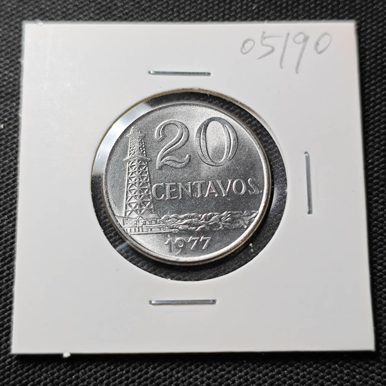 KK钱币收藏小铺   第405期 2月预留时间 周末发货  1977巴西20分 好品