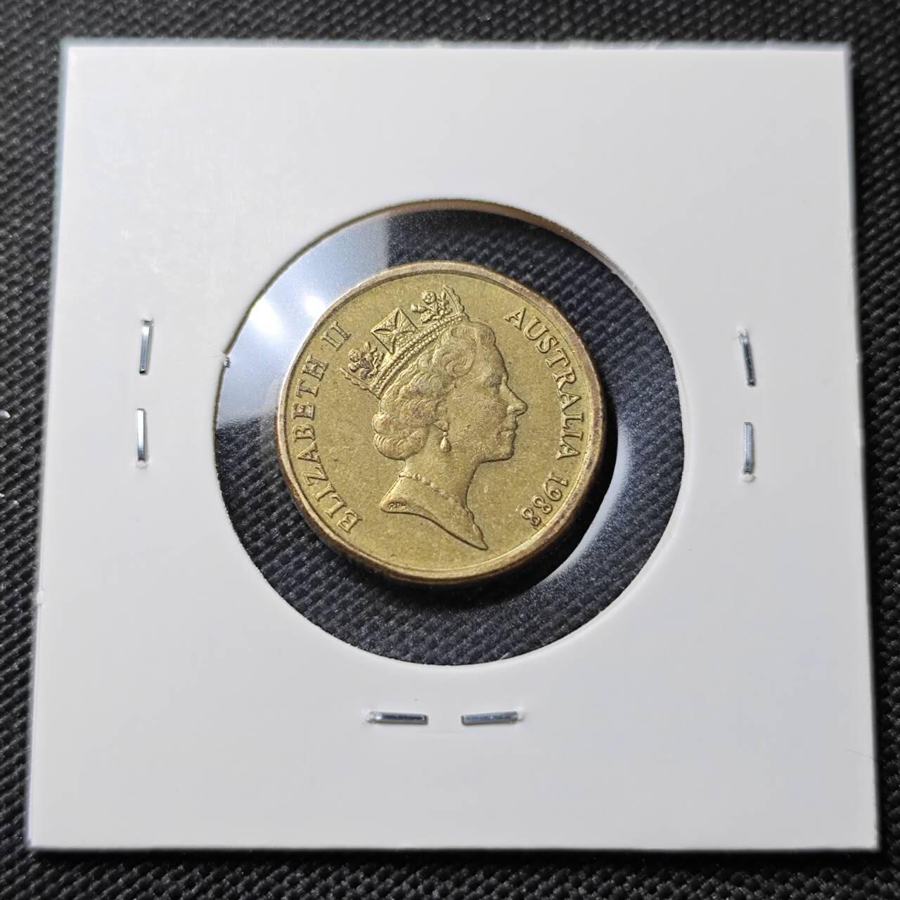 KK钱币收藏小铺   第405期 2月预留时间 周末发货 1988澳大利亚土著人2元 