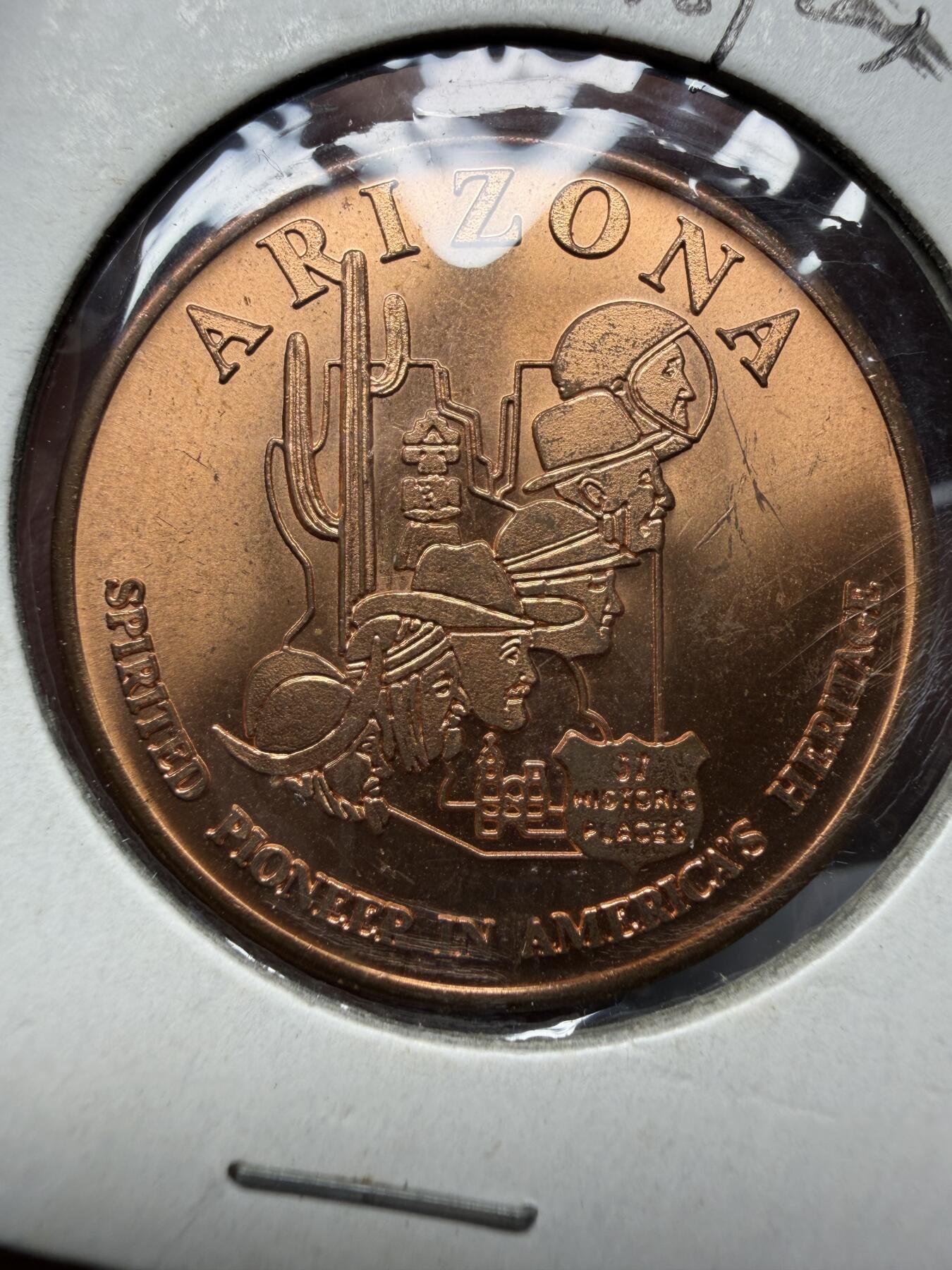 2026年集古藏今外币拍卖第三期-第2场—（总第312拍），可以寄存60天，满160元包邮。 70年代亚利桑那矿业协会纪念章，直径28毫米