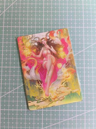 C先生卡牌 第24期  零抽层收拍品，送拍加微私聊 - 【幻彩普卡】焱卡文化×刷子《神姬传》苏妲己 双服饰 (瑕疵版，有出厂压痕，介意勿拍)