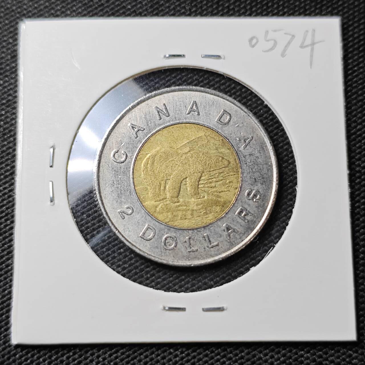 KK钱币收藏小铺   第405期 2月预留时间 周末发货  1996加拿大2元