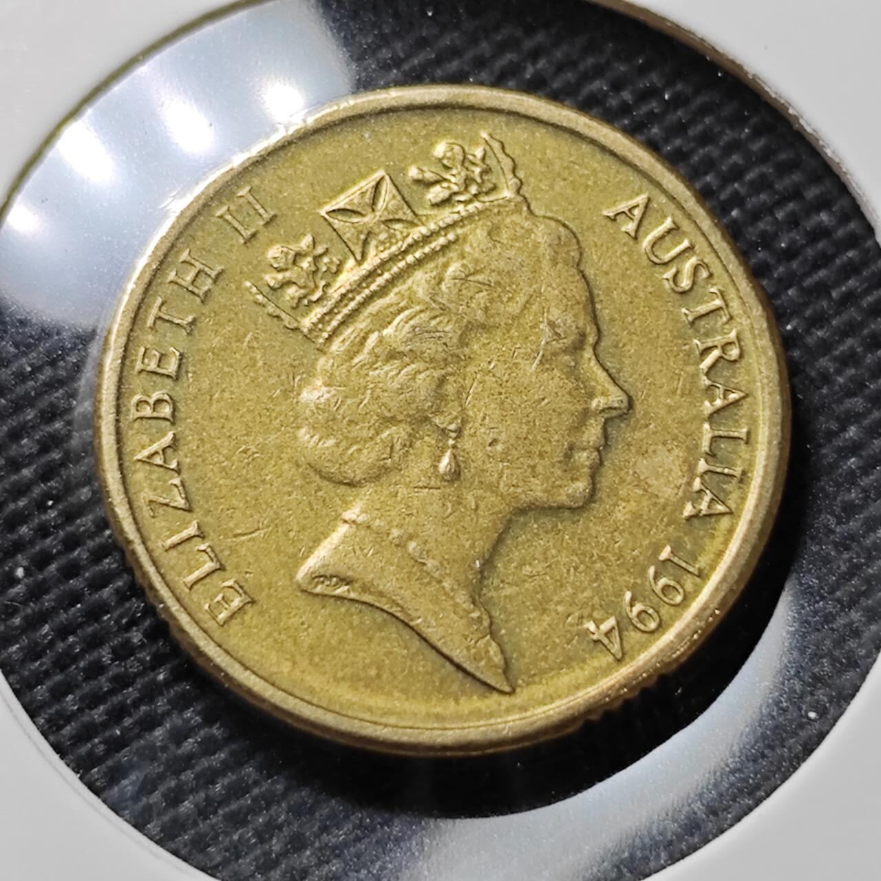 KK钱币收藏小铺   第405期 2月预留时间 周末发货 1994澳大利亚土著人2元