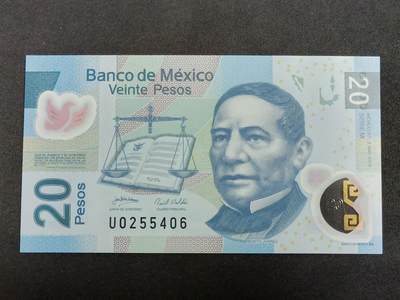 【游宝拍卖】丙午马年第12期 - 墨西哥-20比索【2010年 全新UNC】
