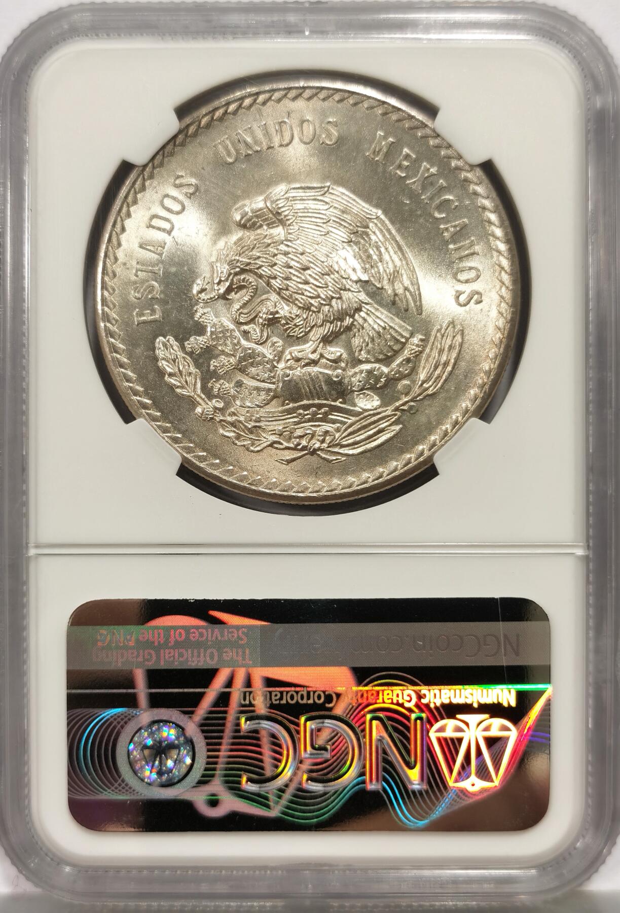 博洋堂世界钱币拍卖第164期（全场包邮） NGC MS64 墨西哥1947年酋长5比索大银币，不是烂大街的1948，发行量少了一整个0。