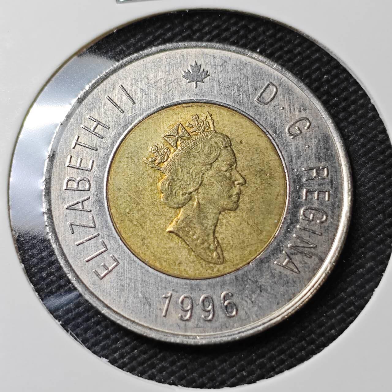 KK钱币收藏小铺   第405期 2月预留时间 周末发货  1996加拿大2元