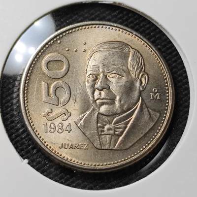 KK钱币收藏小铺   第405期 2月预留时间 周末发货 -  1984墨西哥50比索 好品