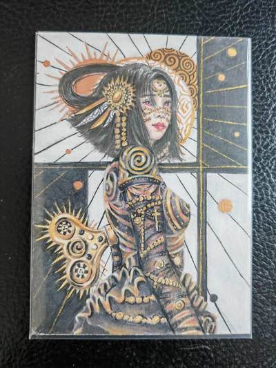 阳大大卡牌拍卖第104期（持续收拍品，周五晚上九点截拍，进群福利早知道） - 【手绘卡】机械女-画师魔诘-赛博朋克