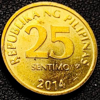 泉币菌-第207场-拍品多 请提前出价 - 原光极美 菲律宾25分硬币 