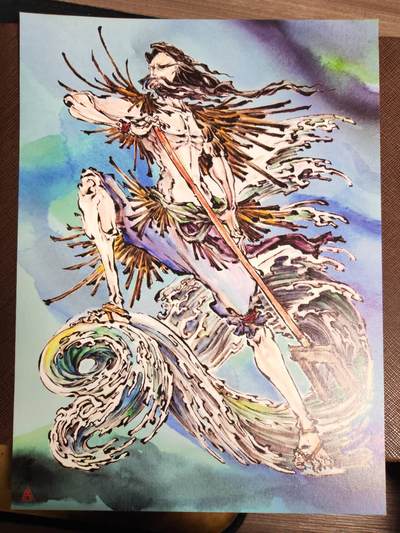 阳大大卡牌拍卖第104期（持续收拍品，周五晚上九点截拍，进群福利早知道） 【A4装饰画】启读文化 沈鑫山海经解锁-A4装饰画四张