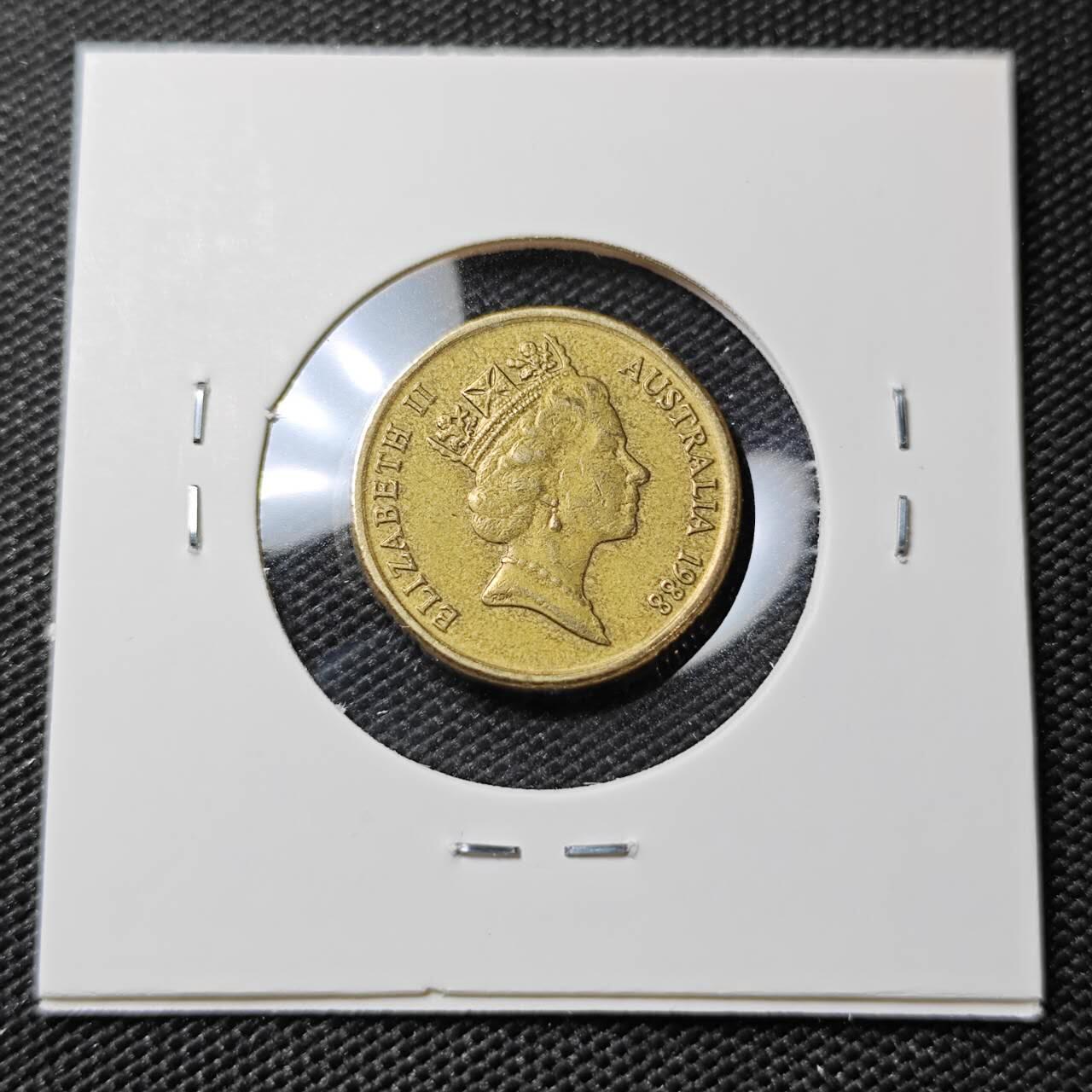 KK钱币收藏小铺   第405期 2月预留时间 周末发货 1988澳大利亚土著人2元 