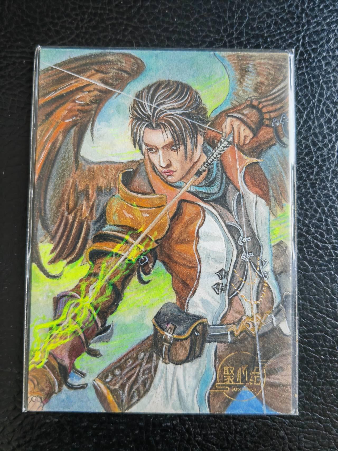 阳大大卡牌拍卖第104期（持续收拍品，周五晚上九点截拍，进群福利早知道） 【手绘卡】男翼人射手-画师鳄梨-聚心绘