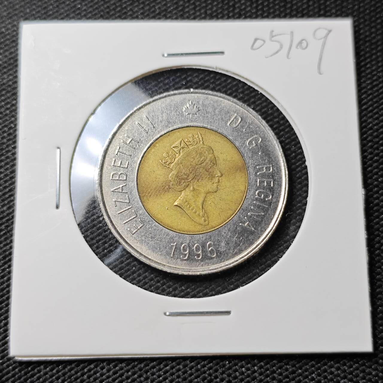 KK钱币收藏小铺   第405期 2月预留时间 周末发货 1996加拿大2元 