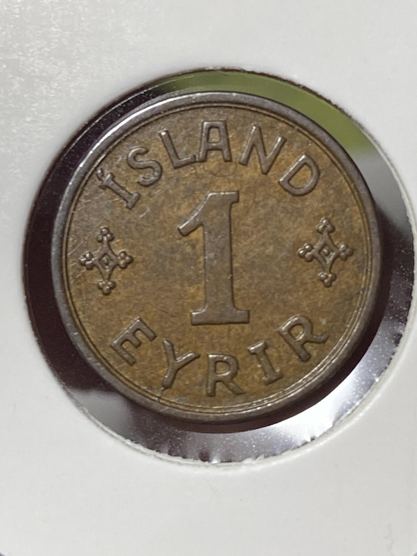 2026年第三十五场(总第二百零四场）外国精品纸夹币场(免佣金) 好品–丹属冰岛王国🇮🇸1939年1厄尔(克里斯蒂安十世时期，N–GJ版，Small 3–小3版)