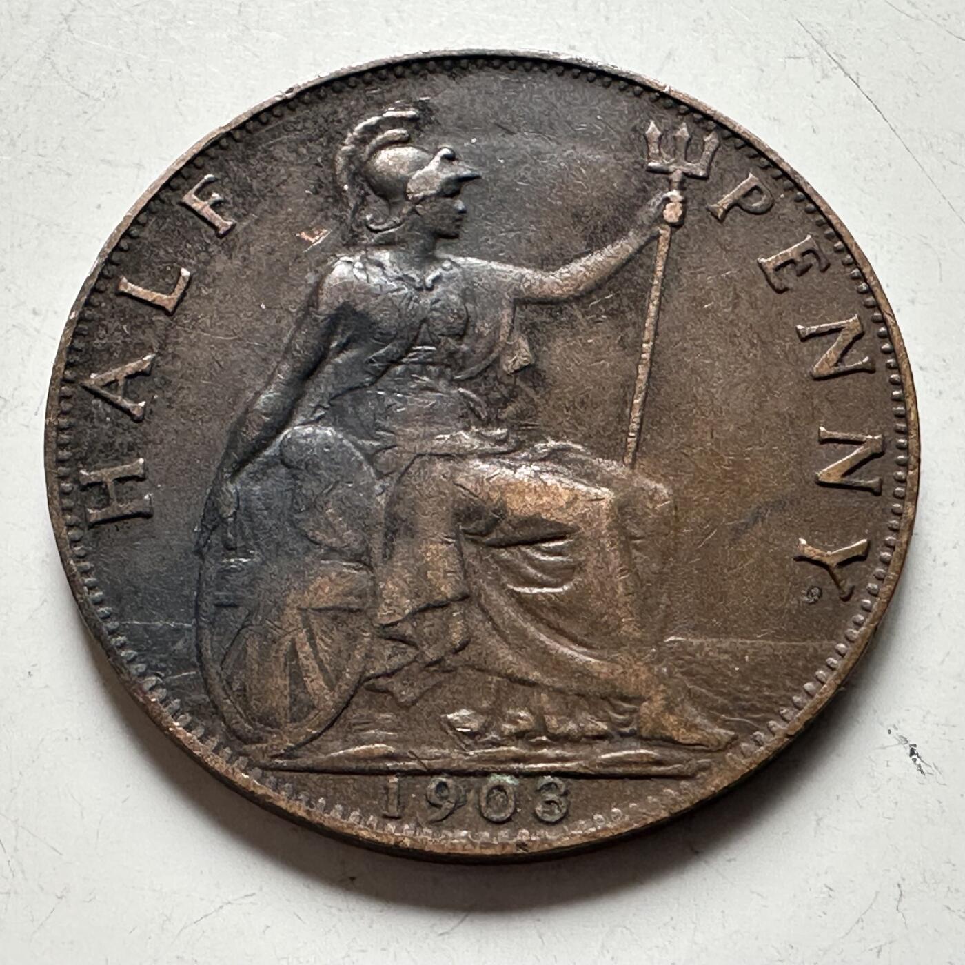 🌹外币初藏🌹🐯2026年第28场   每周二四六晚8️⃣点 接代拍 英国1903年爱德华七世半便士