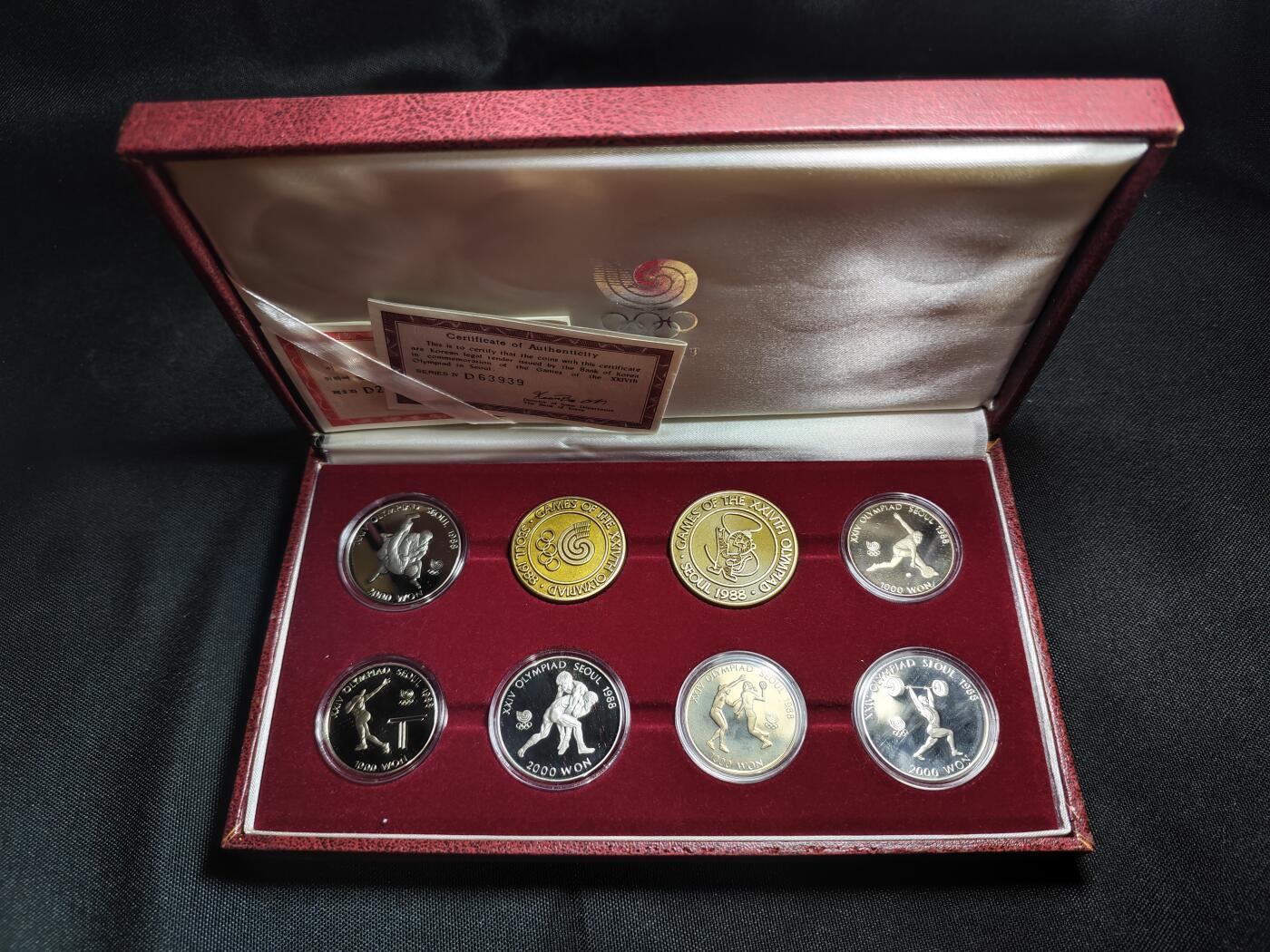 KK钱币收藏小铺   套币专场 2月预留时间 周末发货  韩国奥运纪念套币 精制套币