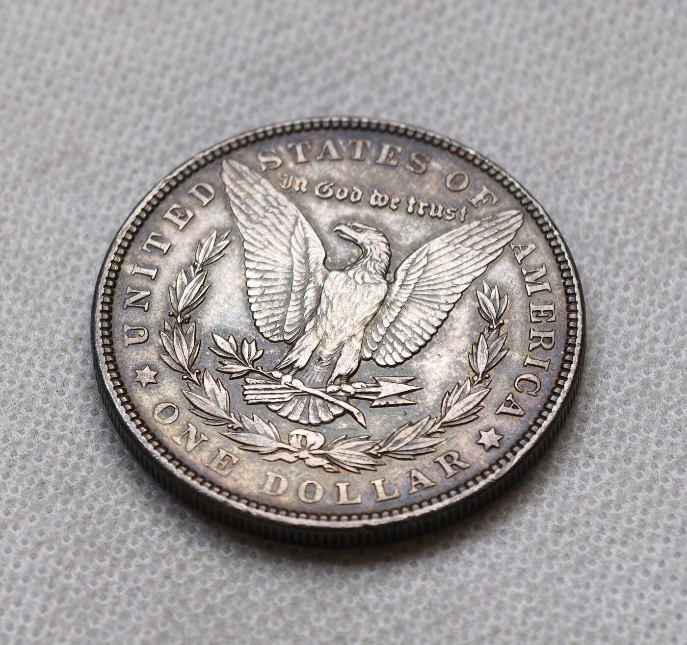 甄臻铺-世界币章拍卖（第54期），3月28日甄品场拍品征集中，送拍享返佣金等优惠多多 1902  摩根银币，细节见图