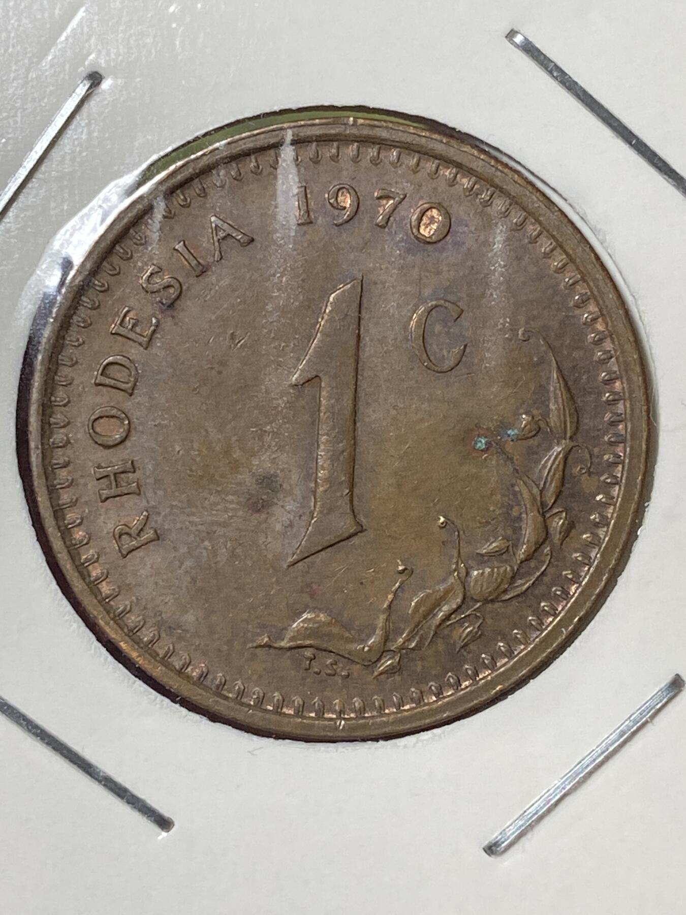 2026年第三十五场(总第二百零四场）外国精品纸夹币场(免佣金) 罗德西亚1970年1分