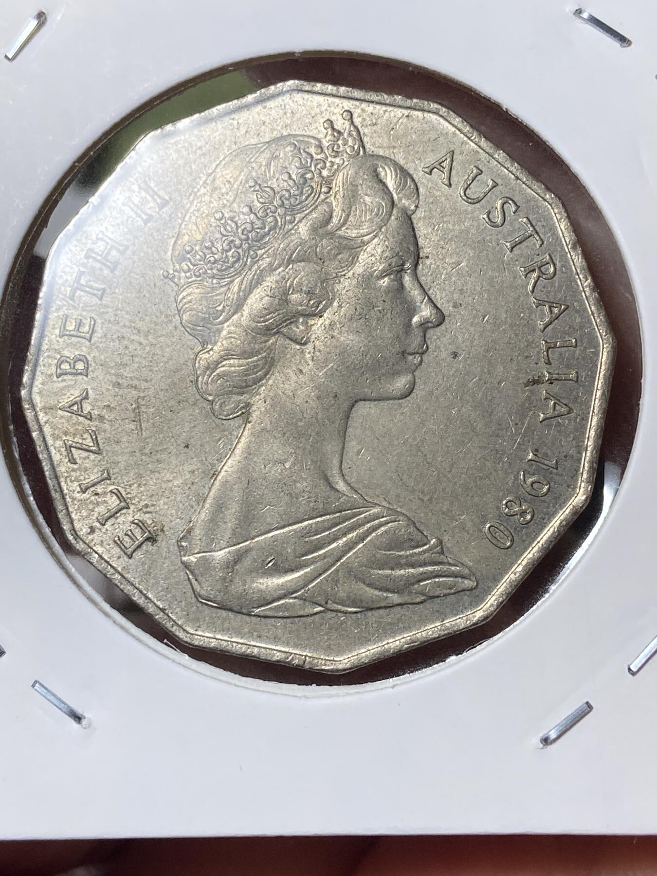 2026年第三十五场(总第二百零四场）外国精品纸夹币场(免佣金) 稀少版本–澳大利亚🇦🇺1980年50分(鸸鹋鸟头后带两杠版本，仅发行2年)