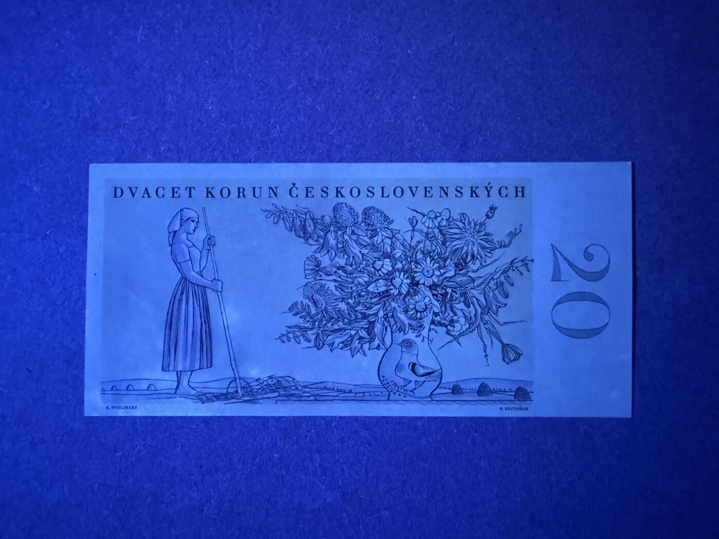 《艾美收藏》第236期-3.15周日外币畅拍 捷克斯洛伐克20克朗 AU 1949年花环少女 实票无47