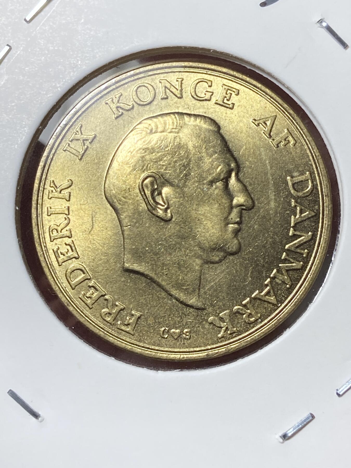 2026年第三十五场(总第二百零四场）外国精品纸夹币场(免佣金) 少见原光好品–丹麦🇩🇰1958年1克朗(弗雷德里克九世第二版，C; S版)