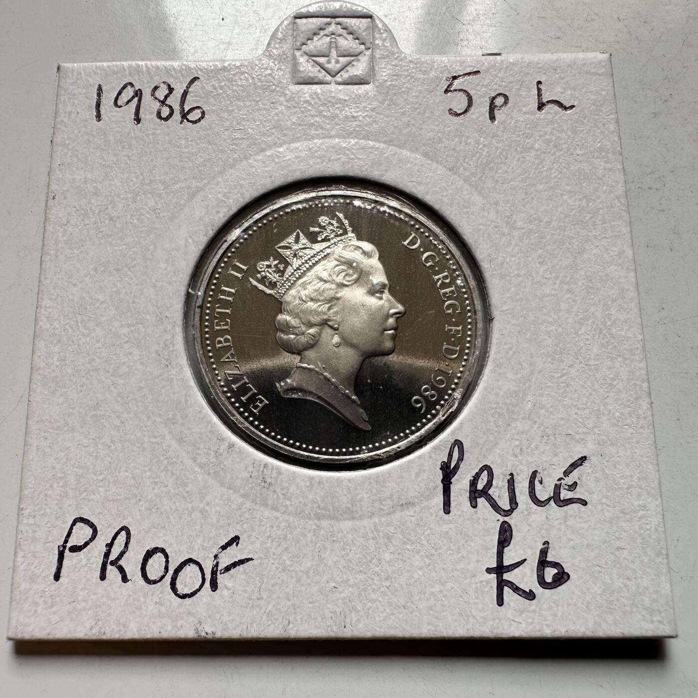 🌹外币初藏🌹🐯2026年第28场   每周二四六晚8️⃣点 接代拍 英国1986年五便士 精制币