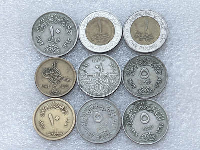 第一海外回流一元起拍收藏 散集专场  第303期 - 埃及硬币 9枚
