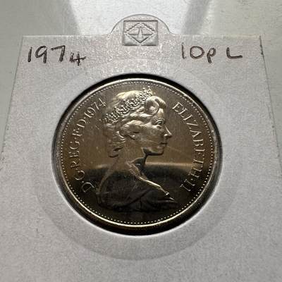 🌹外币初藏🌹🐯2026年第28场   每周二四六晚8️⃣点 接代拍 - 英国1974年10便士 精制币