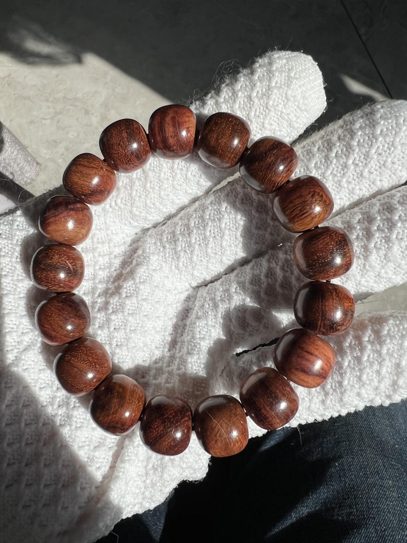 零元拍：海南黄花梨老型珠手串：11.5/10MM