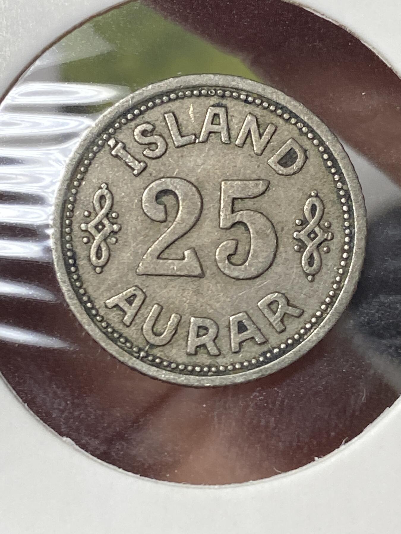 2026年第三十五场(总第二百零四场）外国精品纸夹币场(免佣金) 丹属冰岛王国🇮🇸1940年25奥拉(克里斯蒂安十世时期，无标版)