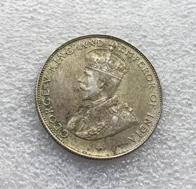 世界钱币专场拍卖 每周二开拍 - 1921年英属海峡乔治五世海峡50分银币