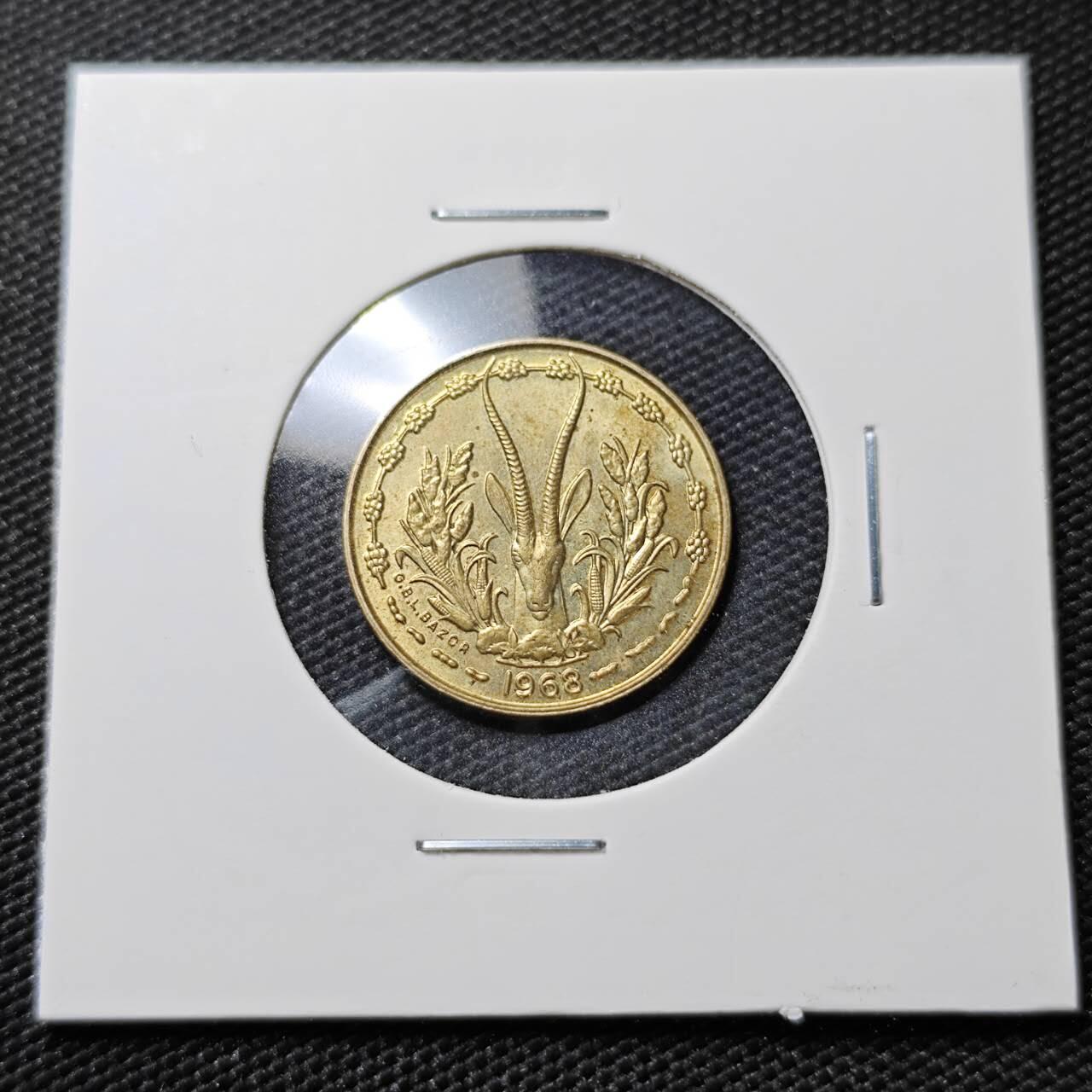 KK钱币收藏小铺   第405期 2月预留时间 周末发货 1968西非50法郎 