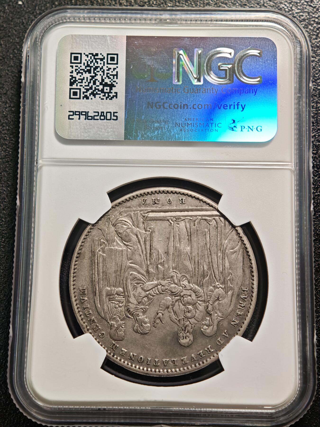 【德藏】世界币章拍卖第167期（拍品征集中~欢迎藏友联系） 1834年 梵蒂冈格里高利十六世1斯库多银币 NGC XF45 原味包浆