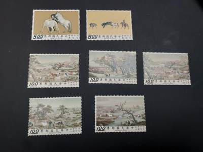 博彦收藏  TM 3月18日 8点邮票专场 全场包邮 - 百骏图 新全，联票分开，背贴 个别有薄 其他上品