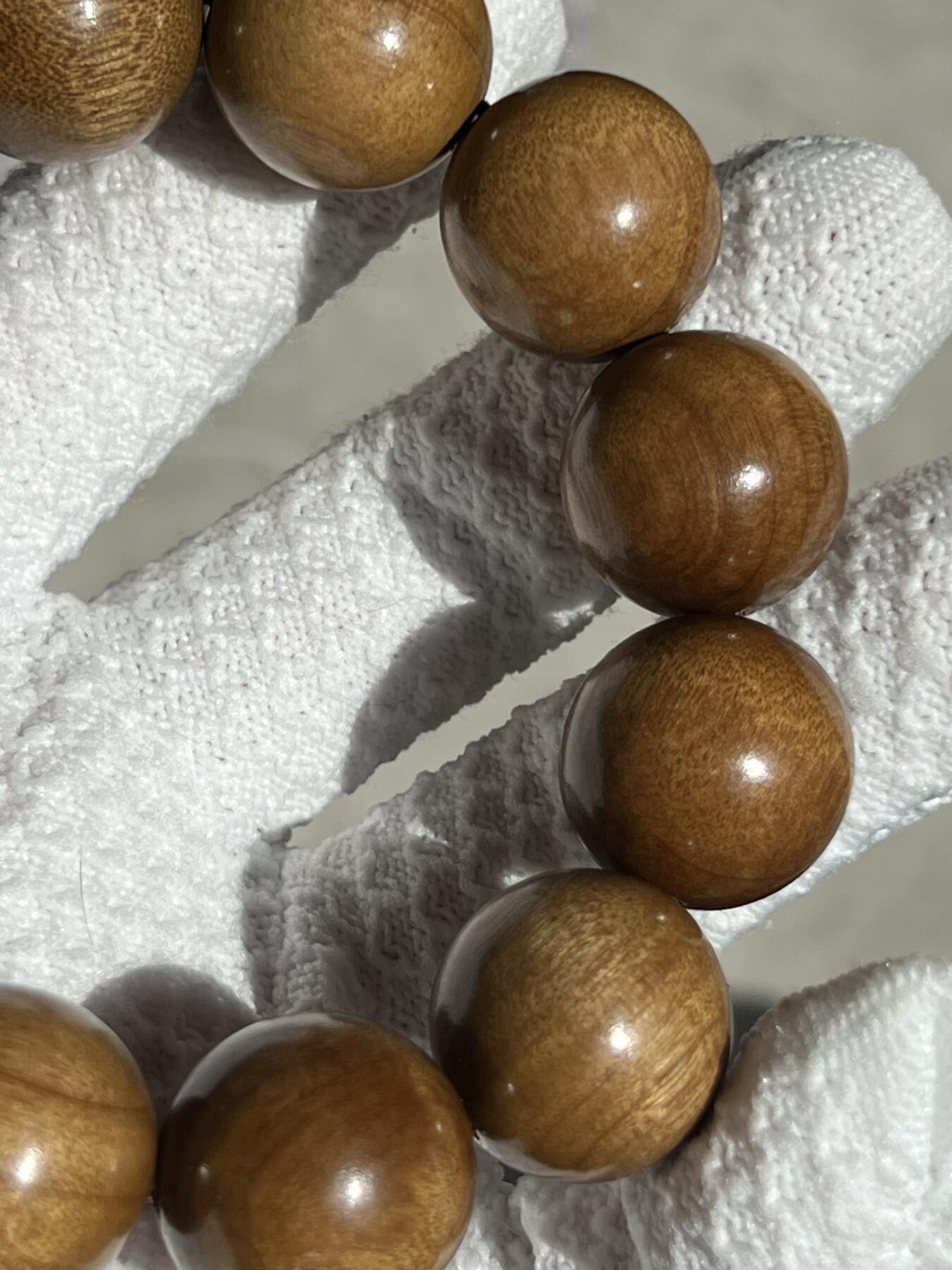 零元拍：金丝楠圆珠珠手串，20MM 金丝满满，满手留香